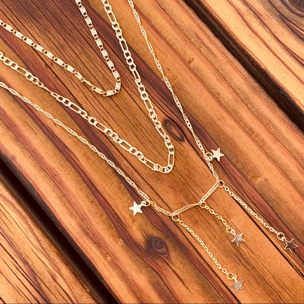 Shooting Star ☆ Layered Choker Necklace - Picture 3 of 8